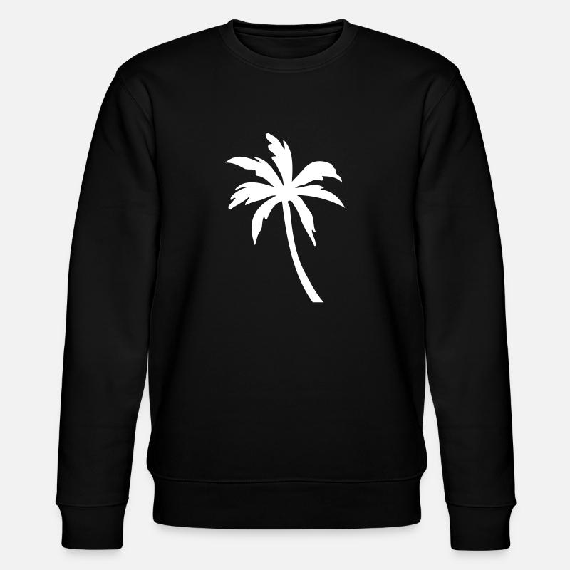 Palm Tree Symbol Silhouette - Stanley/Stella CHANGER Unisex Organic Sweatshirt - black