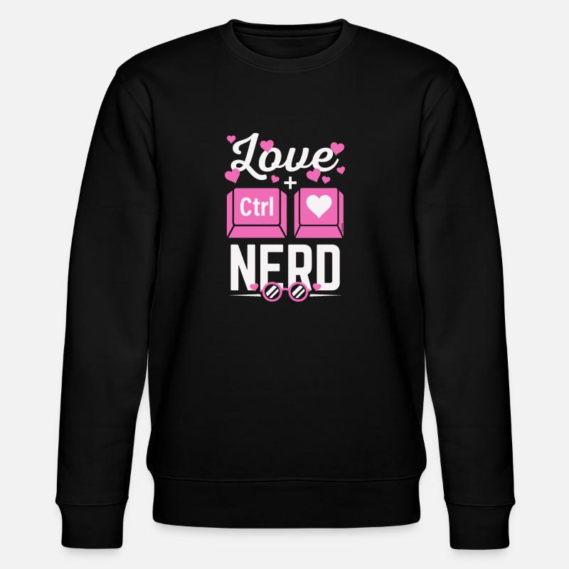 Love Nerd CTRL - Coeur - Sweat bio CHANGER Stanley/Stella Unisexe - noir