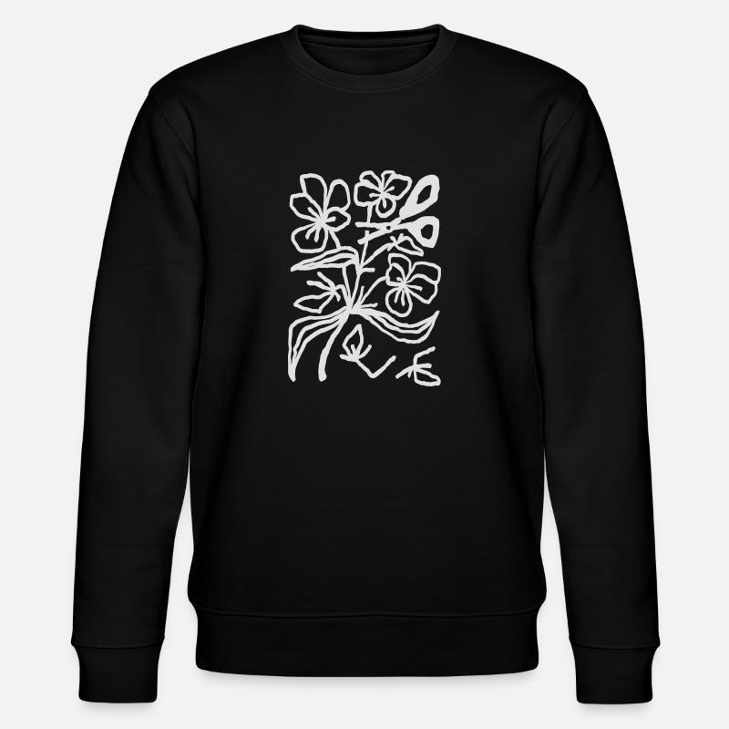 Blume Schere Schnitt - Stanley/Stella Unisex Bio-Sweatshirt CHANGER  - Schwarz