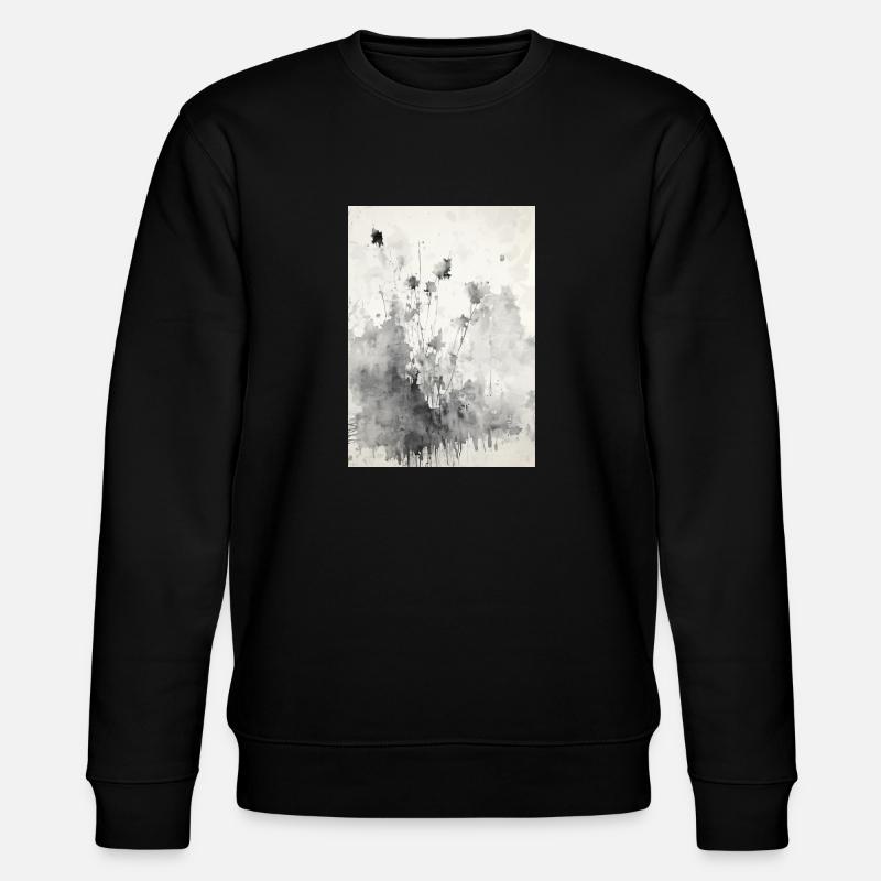 Abstrakte Aquarellmalerei - Stanley/Stella Unisex Bio-Sweatshirt CHANGER  - Schwarz
