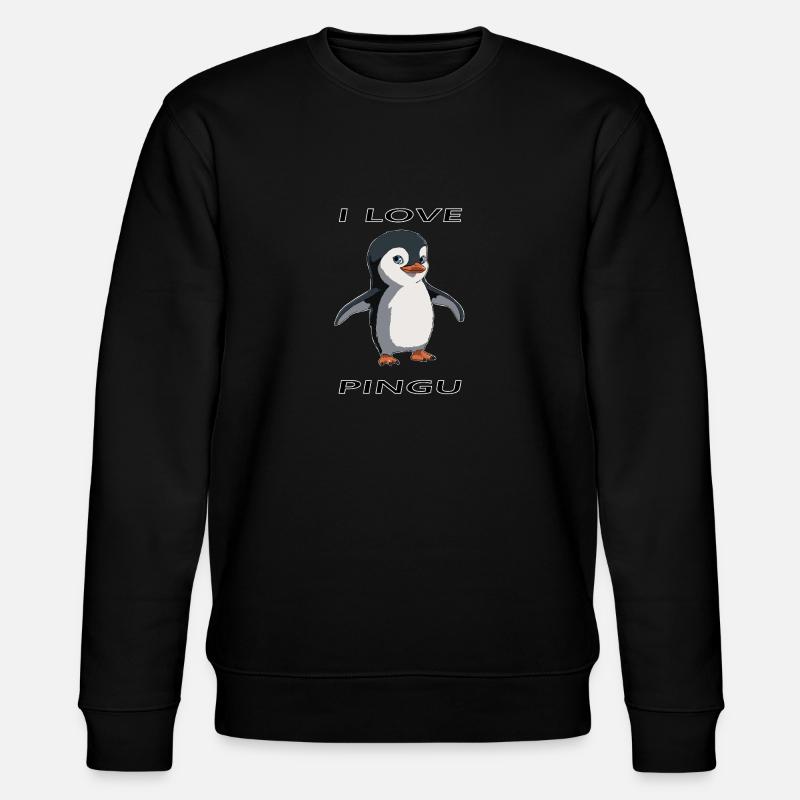 Niedliches Pinguin-Design - Stanley/Stella Unisex Bio-Sweatshirt CHANGER  - Schwarz