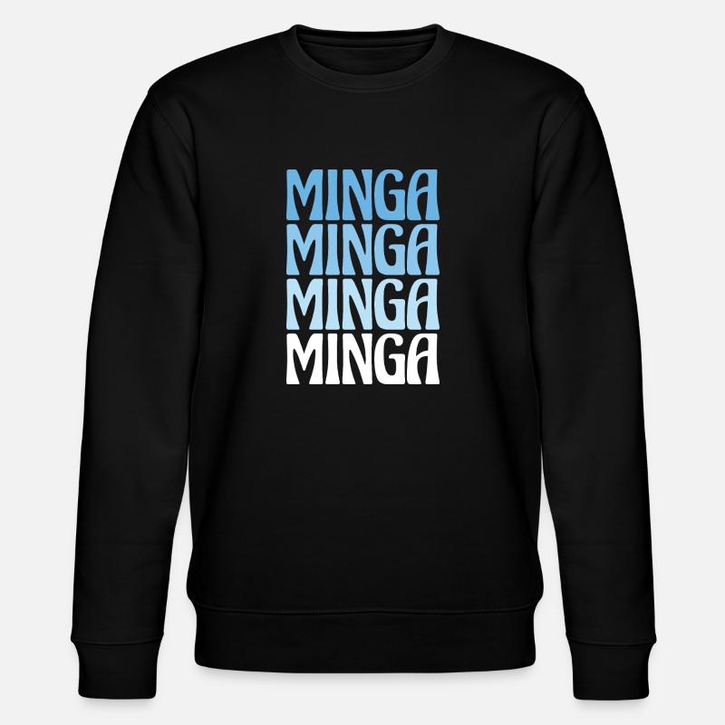 Minga Munich Dialect Gift - Stanley/Stella CHANGER Unisex Organic Sweatshirt - black