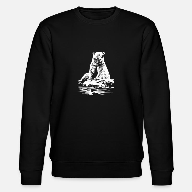 Cool Polar Bear - Stanley/Stella CHANGER Unisex Organic Sweatshirt - black