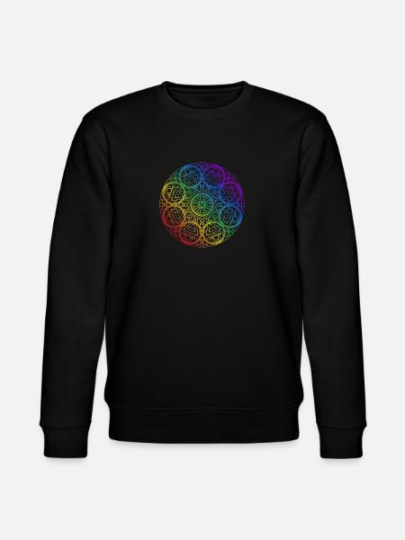Mandala round chakra - Stanley/Stella CHANGER Unisex Organic Sweatshirt - black