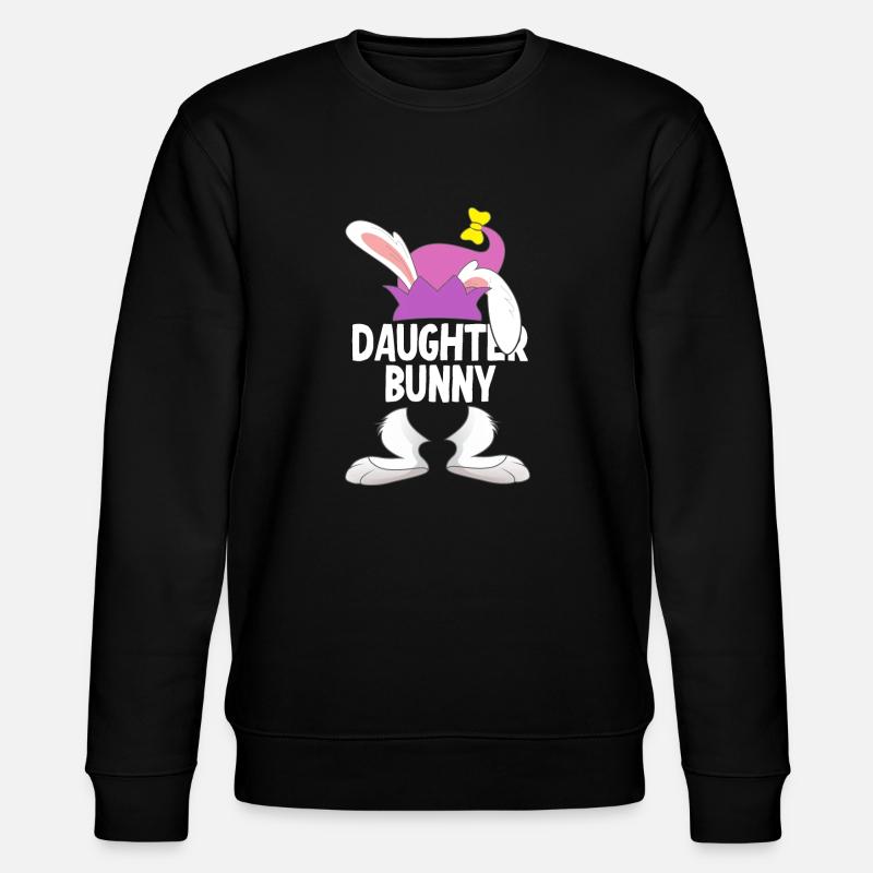 Tochter Osterhase Frohe Ostern - Stanley/Stella Unisex Bio-Sweatshirt CHANGER - Schwarz