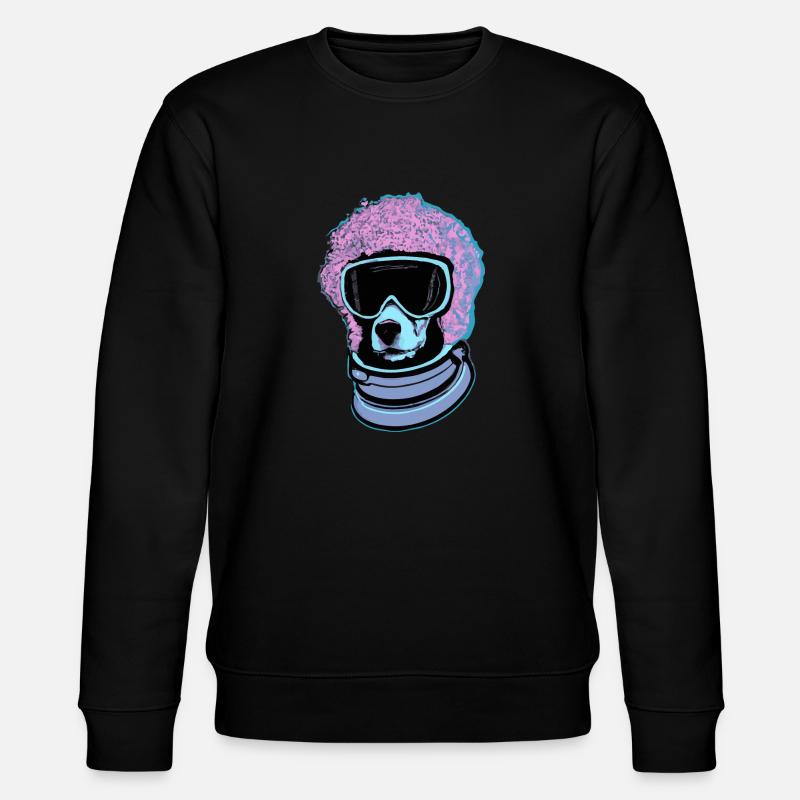 Synthwave Caniche Chien Chiot - Sweat bio CHANGER Stanley/Stella Unisexe - noir