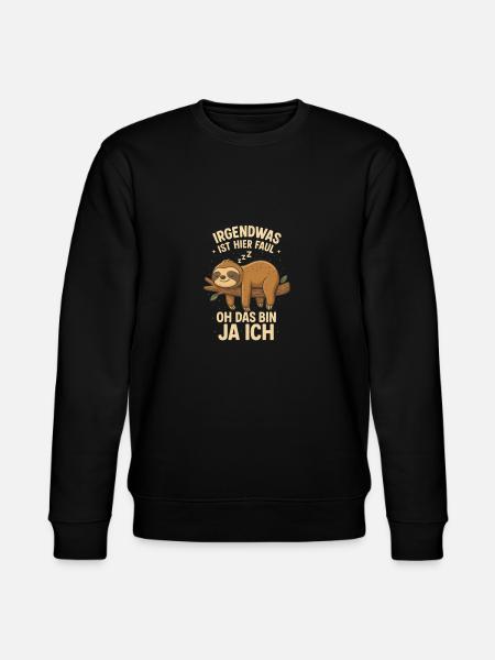 Sloth Office Saying Lazy - Stanley/Stella CHANGER Unisex Organic Sweatshirt - black