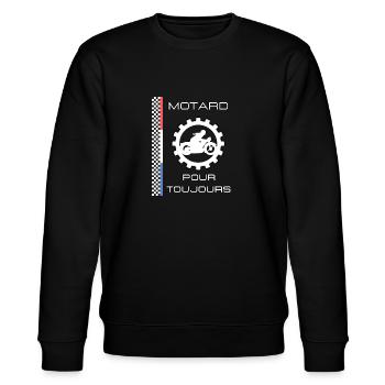 Top Motard - Stanley/Stella Unisex Bio-Sweatshirt CHANGER  - Schwarz - Vorne - Nik (191cm) & Marisol (170cm)