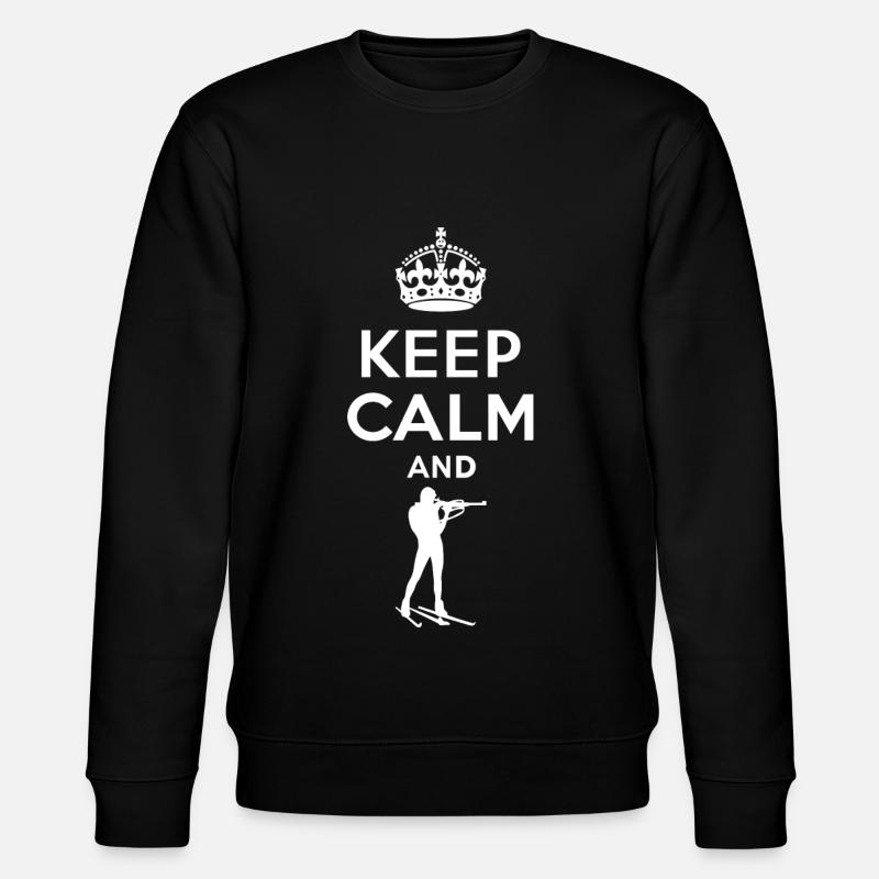 Keep Calm - Biathlon - Stanley/Stella Unisex Bio-Sweatshirt CHANGER - Schwarz
