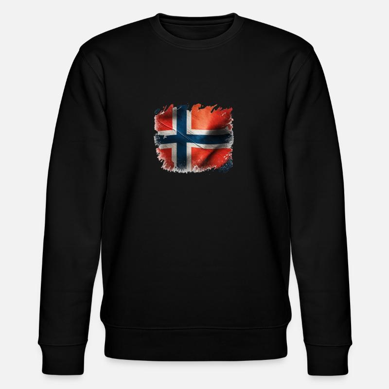 Norwegen Flagge - Stanley/Stella Unisex Bio-Sweatshirt CHANGER - Schwarz