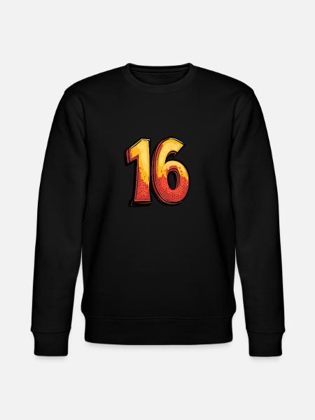 16 Number Comic - Stanley/Stella CHANGER Unisex Organic Sweatshirt - black