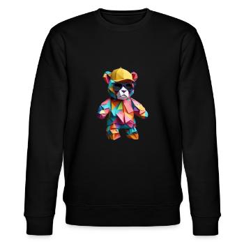 Cool monkey in wrinkled robe - Stanley/Stella CHANGER Unisex Organic Sweatshirt - black - Front - Nik (191cm) & Marisol (170cm)