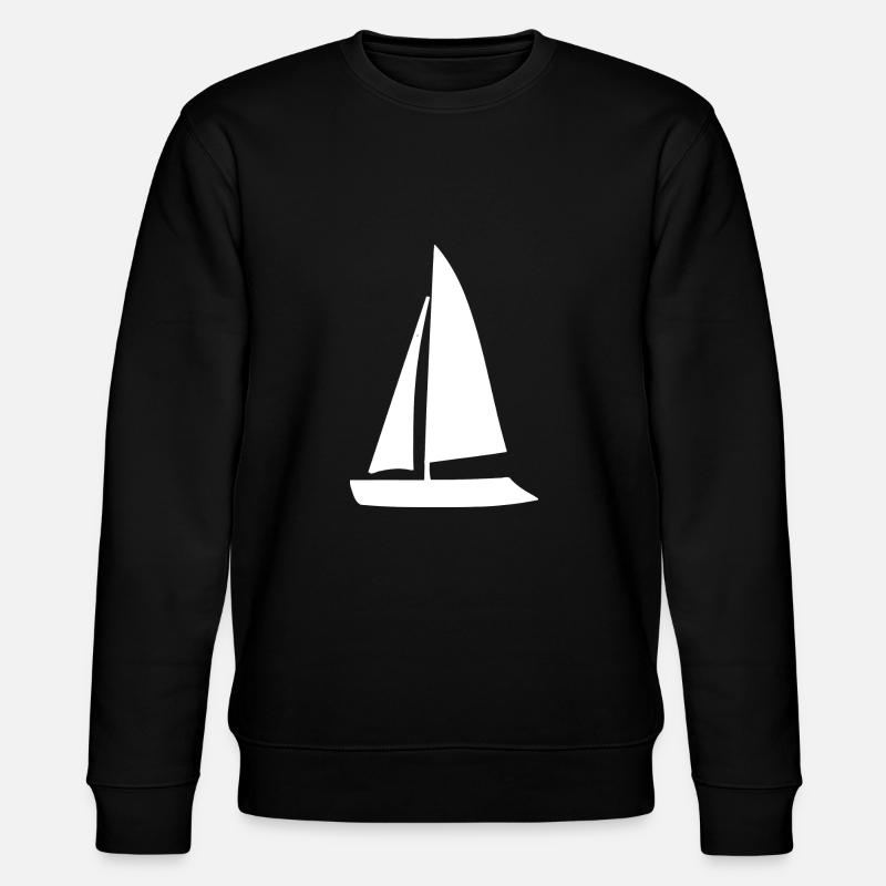 Segeln Segelboot Segelschiff - Stanley/Stella Unisex Bio-Sweatshirt CHANGER - Schwarz