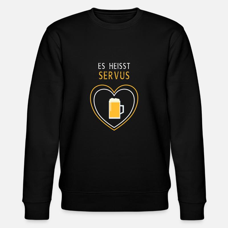 Es heisst Servus Bier - Stanley/Stella Unisex Bio-Sweatshirt CHANGER  - Schwarz