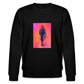 Popo talk - Stanley/Stella Unisex Bio-Sweatshirt CHANGER  - Schwarz - Vorne - Nik (191cm) & Marisol (170cm)