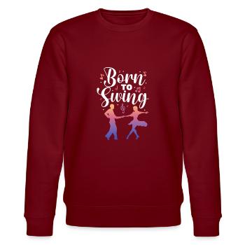 Born to swing - Stanley/Stella Unisex Bio-Sweatshirt CHANGER  - Burgunderrot - Vorne - Nik (191cm) & Marisol (170cm)