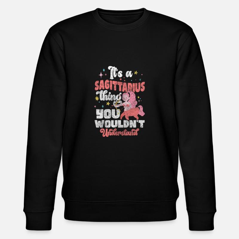 Sternzeichen Geburt Aberglauben - Stanley/Stella Unisex Bio-Sweatshirt CHANGER  - Schwarz