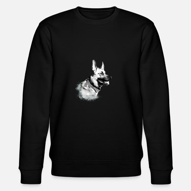 malinois,schäferhund,hund,graffiti - Stanley/Stella Unisex Bio-Sweatshirt CHANGER  - Schwarz