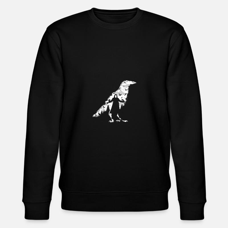 Die Krähe - Stanley/Stella Unisex Bio-Sweatshirt CHANGER - Schwarz