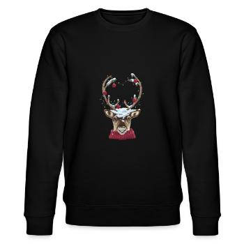 Christmas Time - Stanley/Stella Unisex Bio-Sweatshirt CHANGER  - Schwarz - Vorne - Nik (191cm) & Marisol (170cm)
