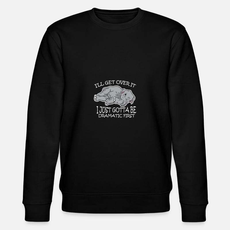 Dramatic Elefant Müde Bockig - Stanley/Stella Unisex Bio-Sweatshirt CHANGER  - Schwarz