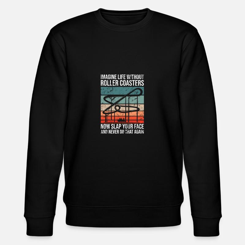 Achterbahn Freizeitpark Vergnügungspark - Stanley/Stella Unisex Bio-Sweatshirt CHANGER  - Schwarz