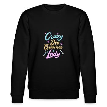 Hundefriseur Hundefrisör - Stanley/Stella Unisex Bio-Sweatshirt CHANGER  - Schwarz - Vorne - Nik (191cm) & Marisol (170cm)