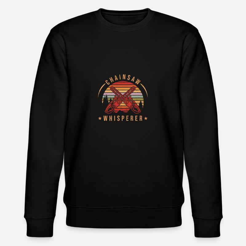 Logger Holzfäller Kettensäge - Stanley/Stella Unisex Bio-Sweatshirt CHANGER  - Schwarz