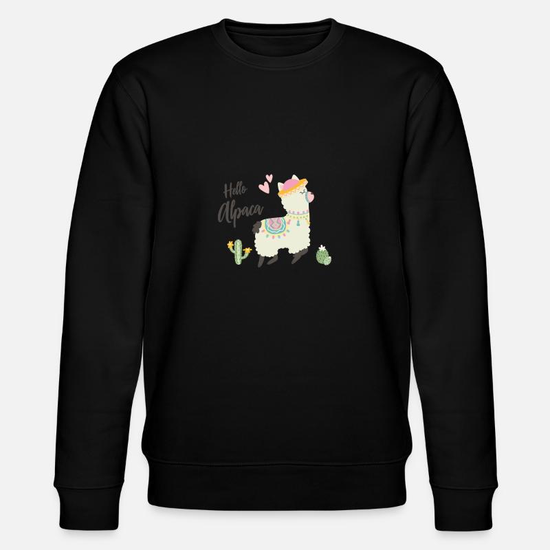 Hello Alpaca - Stanley/Stella Unisex Bio-Sweatshirt CHANGER  - Schwarz