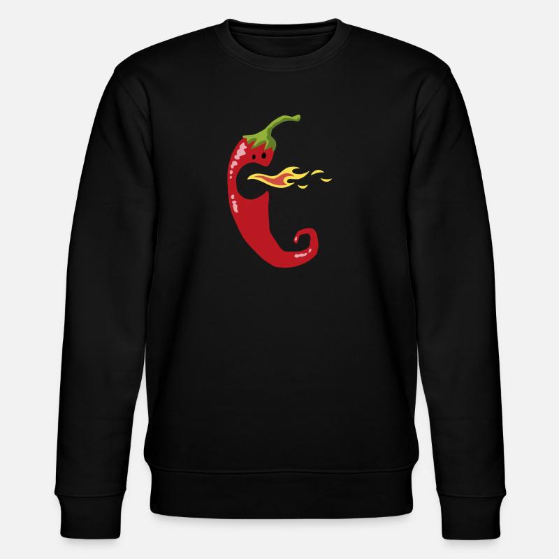 Fire chili - Stanley/Stella CHANGER Unisex Organic Sweatshirt - black