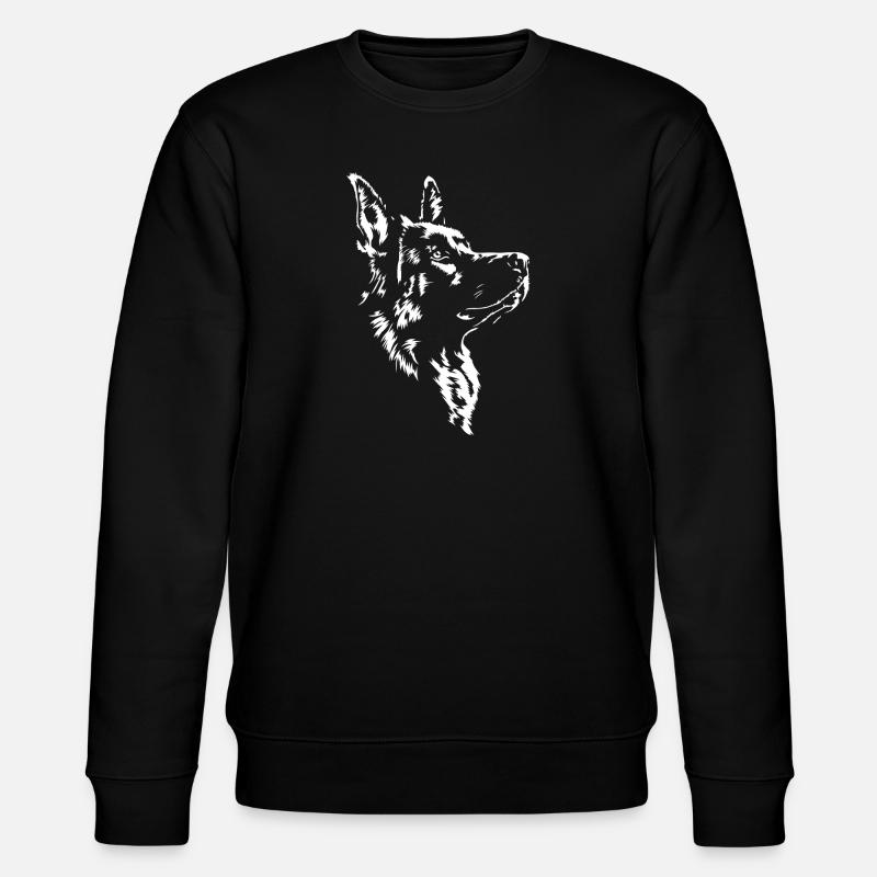 Deutscher Schäferhund Hund Hunde Wilsigns - Stanley/Stella Unisex Bio-Sweatshirt CHANGER  - Schwarz