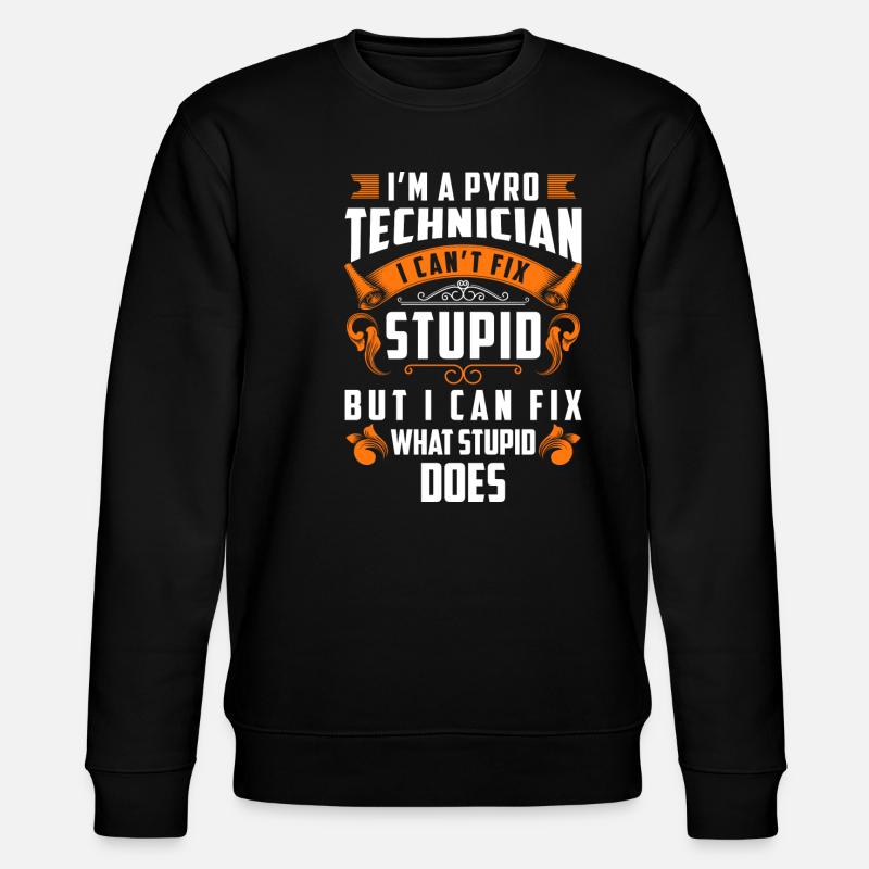 Pyro Neujahr Knaller Stadion - Stanley/Stella Unisex Bio-Sweatshirt CHANGER  - Schwarz