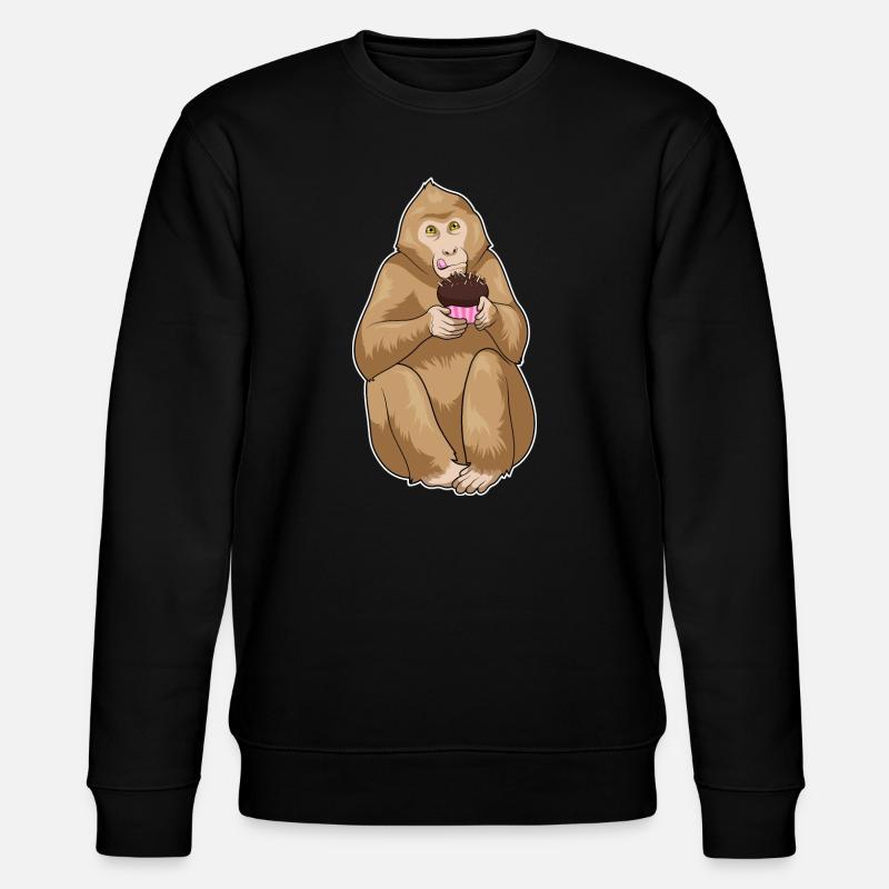 Affe Muffin - Stanley/Stella Unisex Bio-Sweatshirt CHANGER  - Schwarz