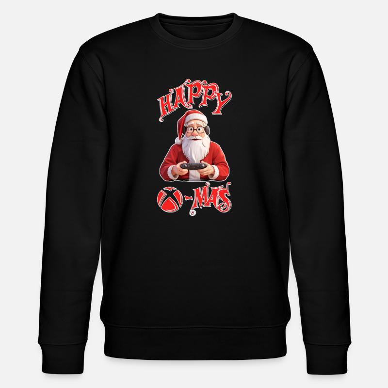 Happy X Mas - Stanley/Stella Unisex Bio-Sweatshirt CHANGER  - Schwarz
