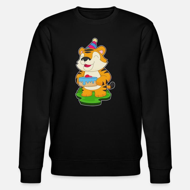 Gâteau d’anniversaire tigre - Sweat bio CHANGER Stanley/Stella Unisexe - noir