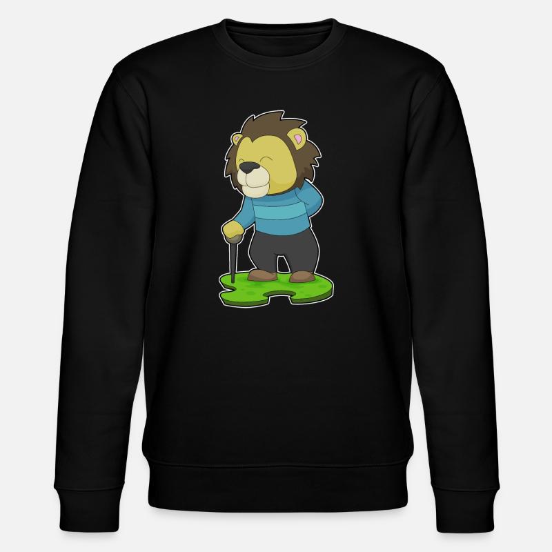 Leo Pensioner Walking Stick - Stanley/Stella CHANGER Unisex Organic Sweatshirt - black