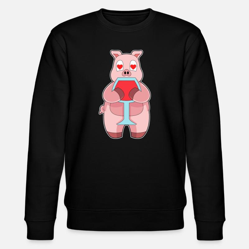 Pork Red Wine - Stanley/Stella CHANGER Unisex Organic Sweatshirt - black