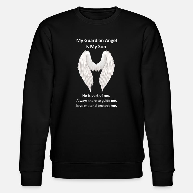Schutzengel ist mein Sohn - Stanley/Stella Unisex Bio-Sweatshirt CHANGER - Schwarz