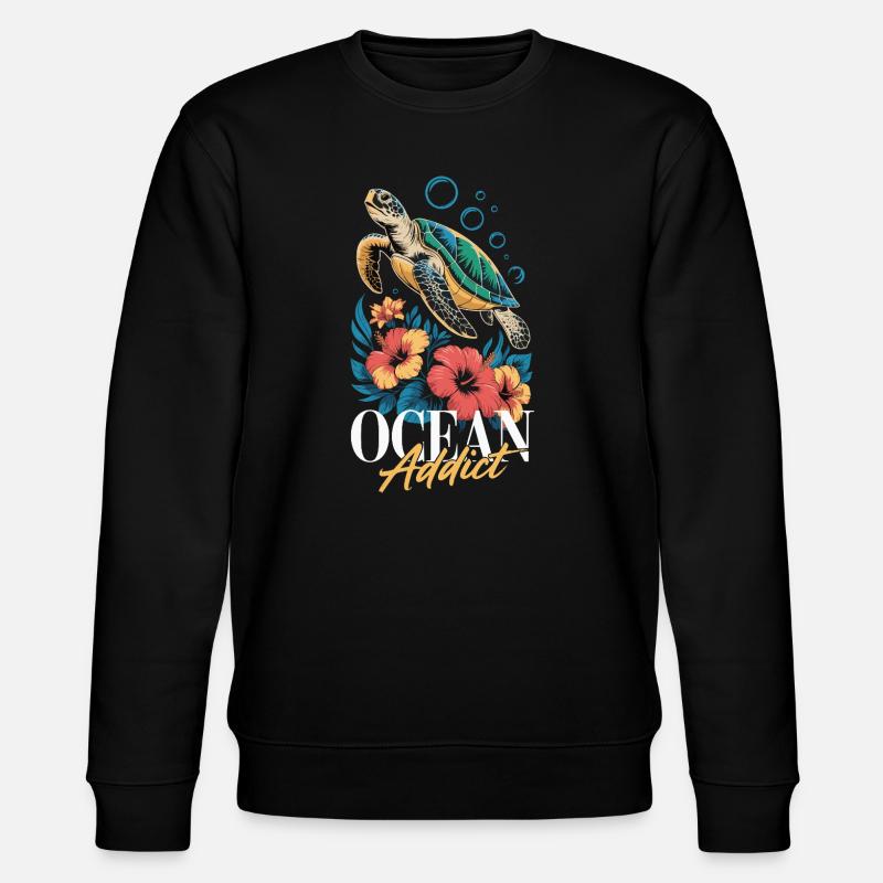 Sea Turtle Ocean Addict Design - Sweat bio CHANGER Stanley/Stella Unisexe - noir