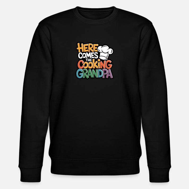 Hier kommt der kochende Opa - Stanley/Stella Unisex Bio-Sweatshirt CHANGER  - Schwarz