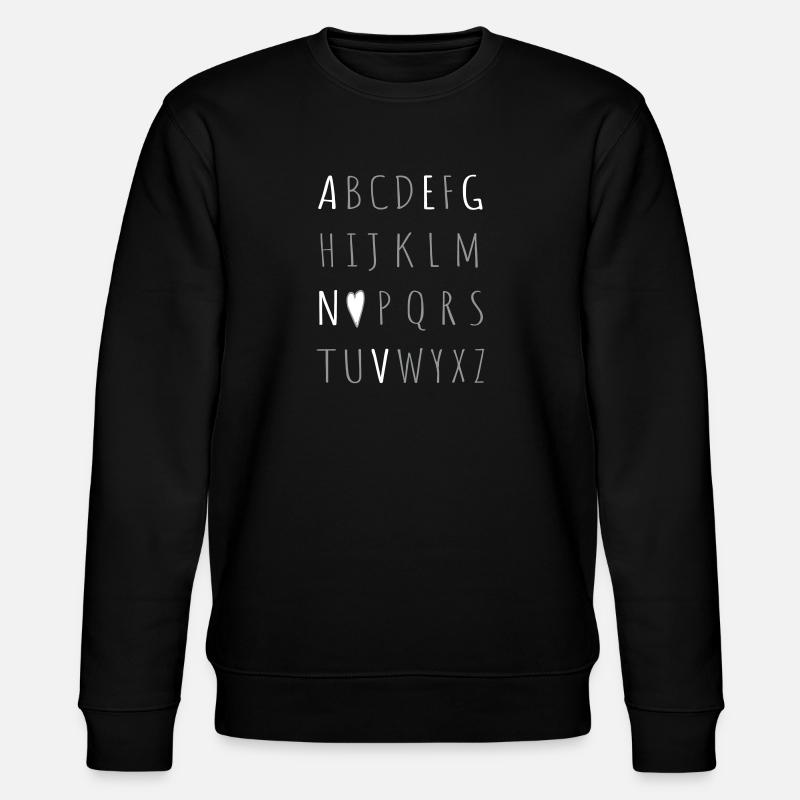 love vegan - Stanley/Stella Unisex Bio-Sweatshirt CHANGER  - Schwarz
