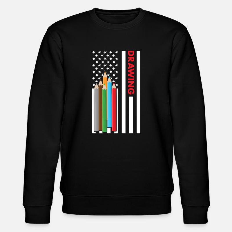 Tiroir Us drapeau dessin - Sweat bio CHANGER Stanley/Stella Unisexe - noir