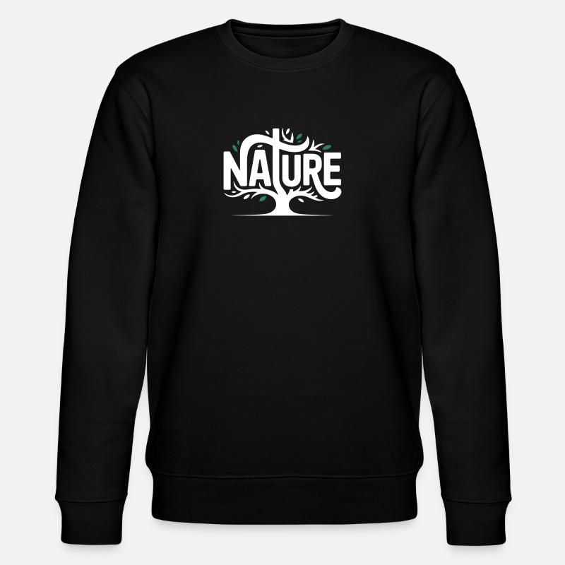 Nature - Coo Tree Logo - Stanley/Stella CHANGER Unisex Organic Sweatshirt - black