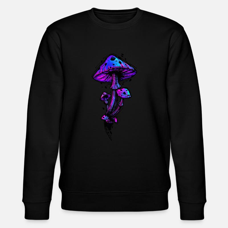 Psychedelic Mushrooms - Stanley/Stella Unisex Bio-Sweatshirt CHANGER  - Schwarz