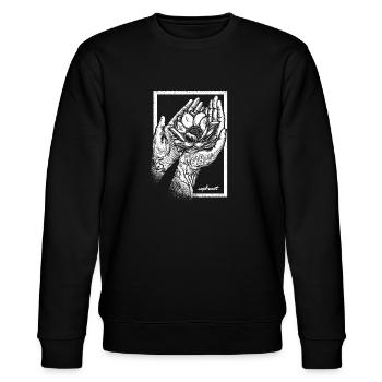 Lotus Hands - Stanley/Stella Unisex Bio-Sweatshirt CHANGER  - Schwarz - Vorne - Nik (191cm) & Marisol (170cm)