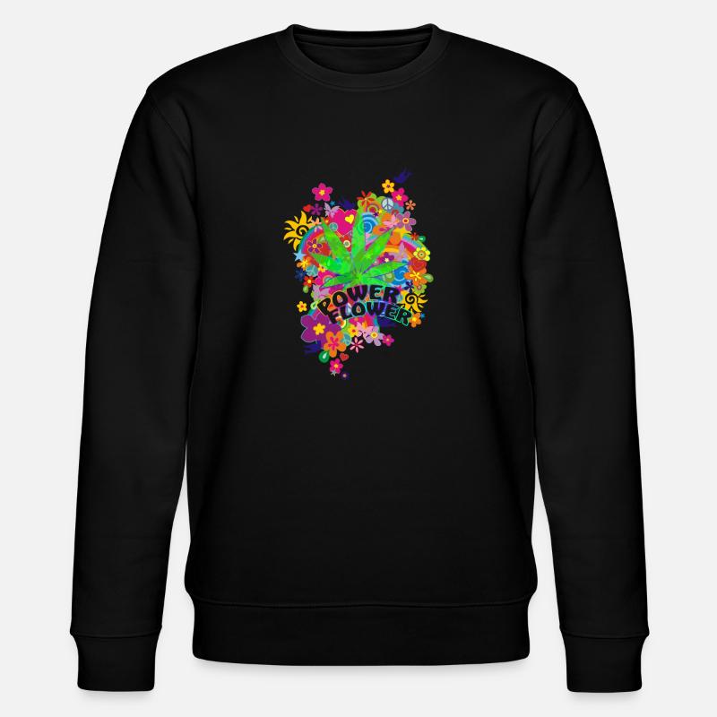 POWER FLOWER - Stanley/Stella Unisex Bio-Sweatshirt CHANGER  - Schwarz