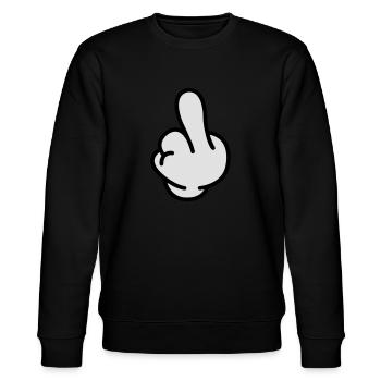 fuck_you_comic_02 - Stanley/Stella Unisex Bio-Sweatshirt CHANGER  - Schwarz - Vorne - Nik (191cm) & Marisol (170cm)