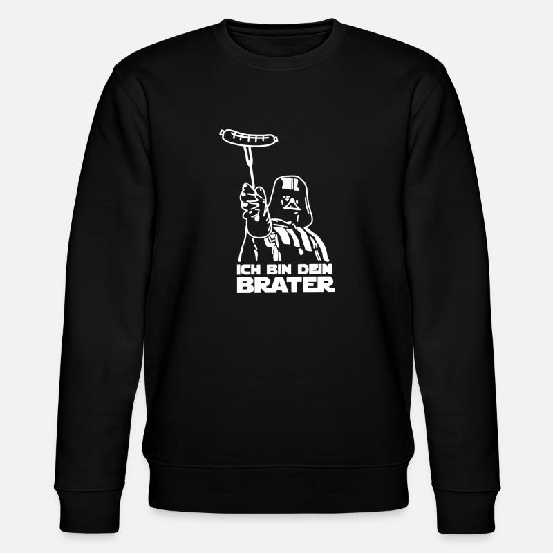 ich bin dein Brater - Stanley/Stella Unisex Bio-Sweatshirt CHANGER  - Schwarz