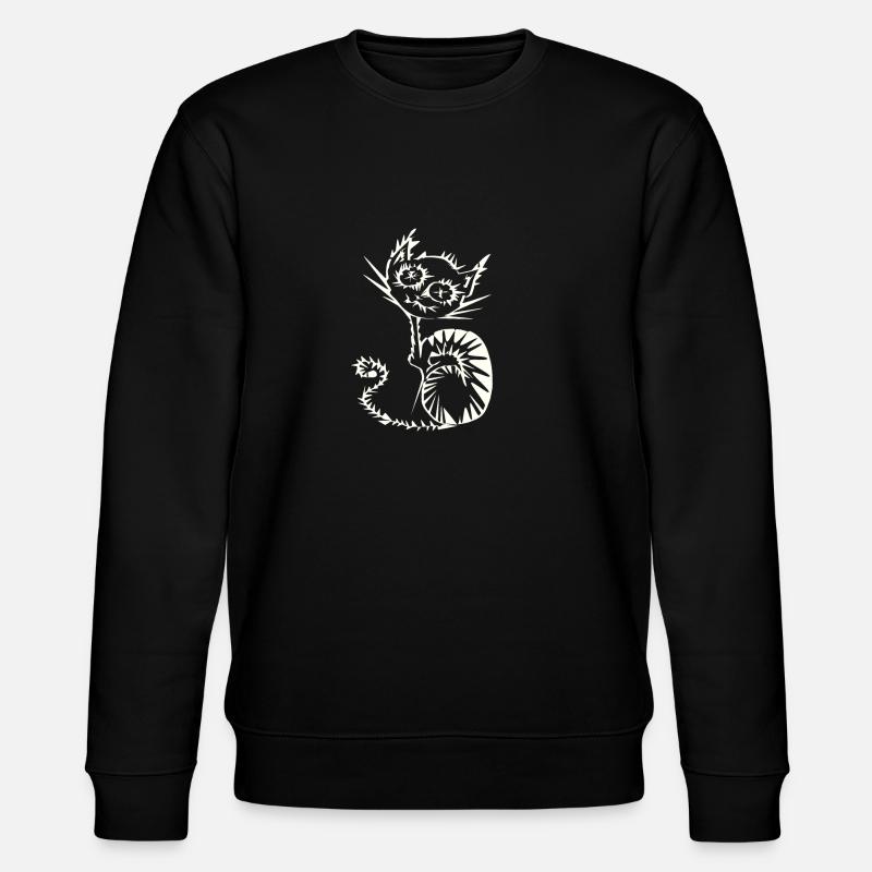 Lucid cat (dark) - Stanley/Stella CHANGER Unisex Organic Sweatshirt - black