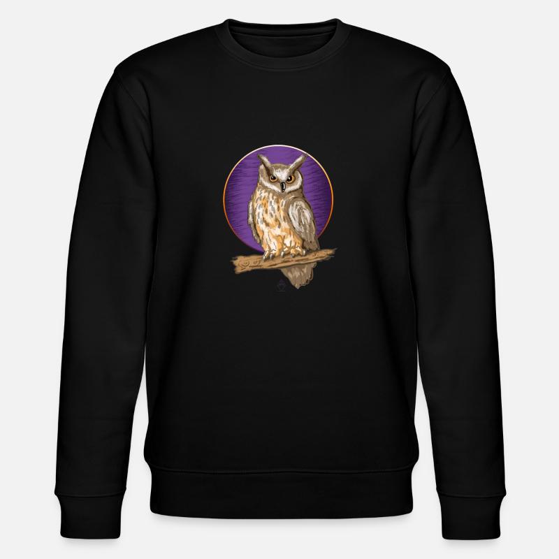 Owl Moon - Stanley/Stella Unisex Bio-Sweatshirt CHANGER  - Schwarz